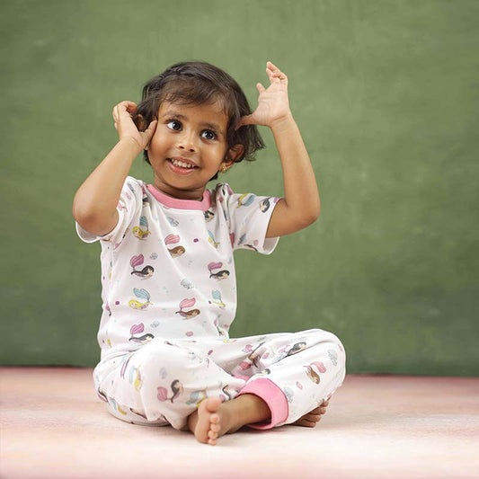 Mermaid Print, Unisex Pyjamas Set for Girls