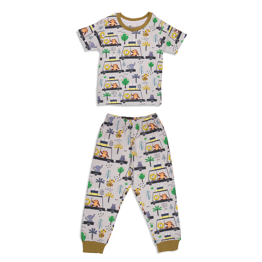 Animals in City Print, Unisex Pyjamas Set