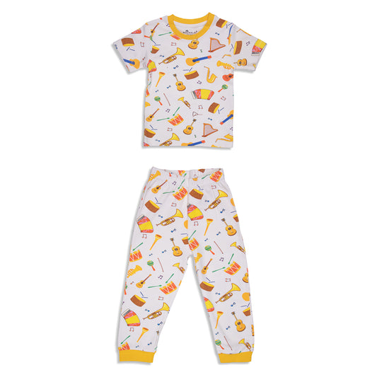 Music Instrument Print Unisex Pyjamas Set
