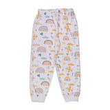 Rainbow & Clouds Print, Unisex Pyjamas Set