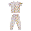 Colorful Builder Vehicles Print, Unisex Pyjamas Set